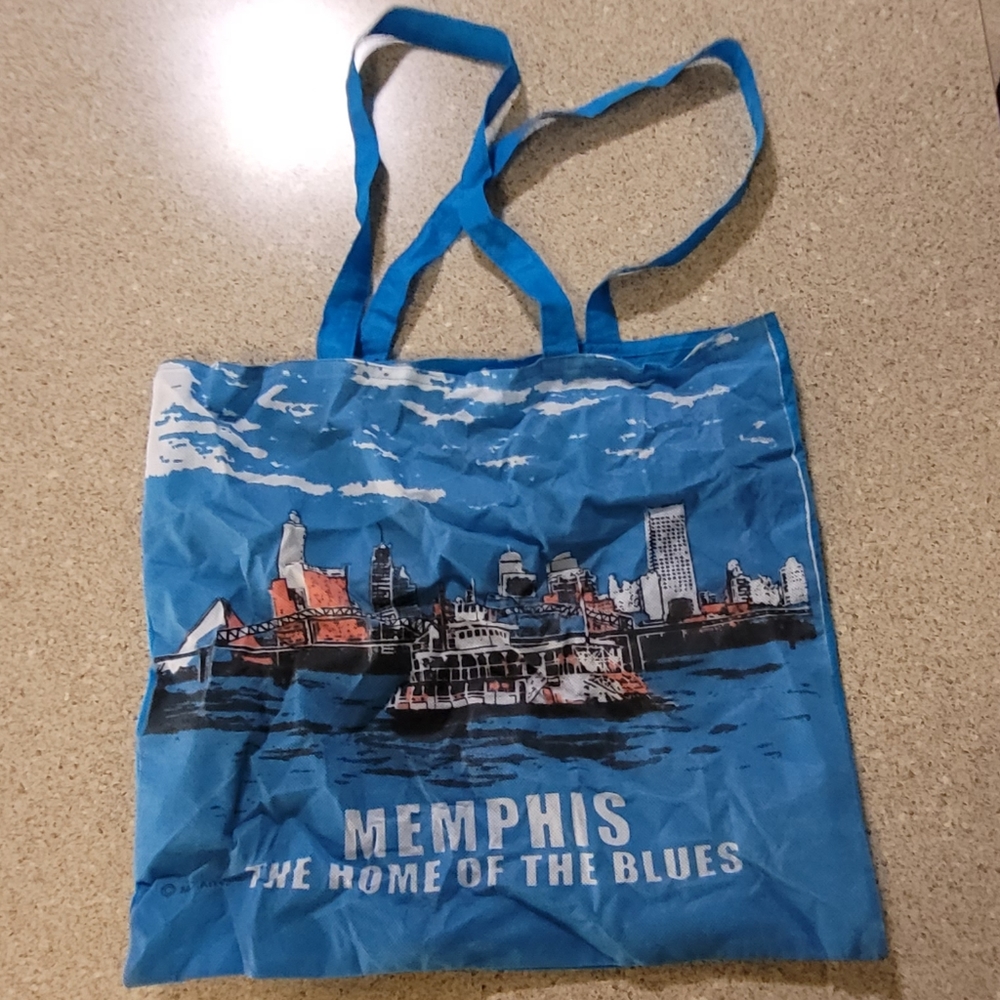 Blue tote bag